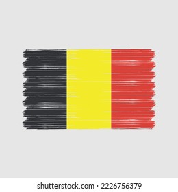 Belgium Flag Brush Vector Illustration