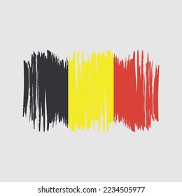 Belgien Flag Brush-Vektorgrafik