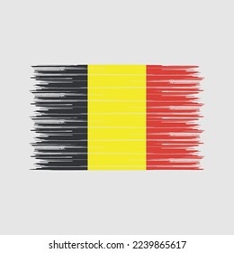 Belgium Flag Brush Vector Illustration