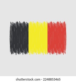Belgien Flag Brush-Vektorgrafik
