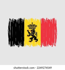 Belgium Flag Brush Vector Illustration