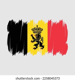 Belgien Flag Brush-Vektorgrafik