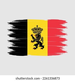 Ilustración del vector del pincel de bandera de Bélgica