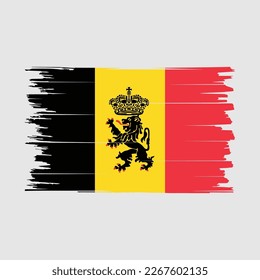 Belgium Flag Brush Vector Illustration