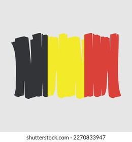 Ilustración del vector del pincel de bandera de Bélgica