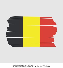 Ilustración del vector del pincel de bandera de Bélgica