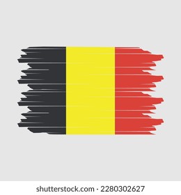Belgium Flag Brush Vector Illustration