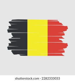 Belgien Flag Brush-Vektorgrafik