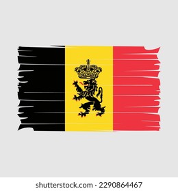 Ilustración del vector del pincel de bandera de Bélgica