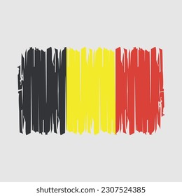 Belgium Flag Brush Vector Illustration