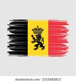 Belgien Flag Brush-Vektorgrafik