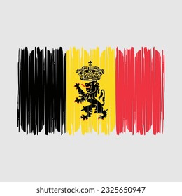 Belgium Flag Brush Vector Illustration