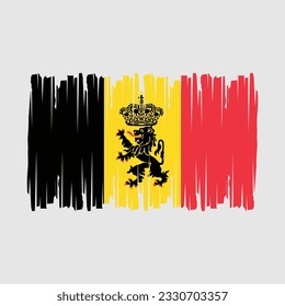 Belgien Flag Brush-Vektorgrafik