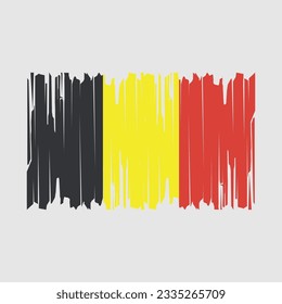 Ilustración del vector del pincel de bandera de Bélgica