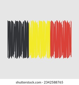 Belgien Flag Brush-Vektorgrafik