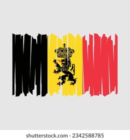 Belgium Flag Brush Vector Illustration