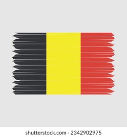 Belgium Flag Brush Vector Illustration