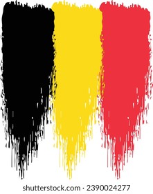 Belgium Flag Brushed Masterpiece Aesthetic