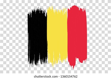 Belgium flag with brushstroke