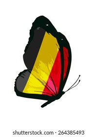 Belgium flag butterfly - vector