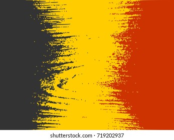Belgium flag design concept. Flag textured by grungy wood pattern. Image relative to travel and politic themes