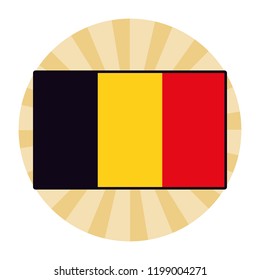 Belgium flag emblem