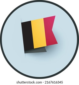 Belgium flag emblem illustration vector