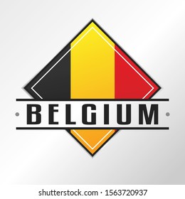 Belgium Flag Emblema. Vector Design National. Illustration Country Symbol.