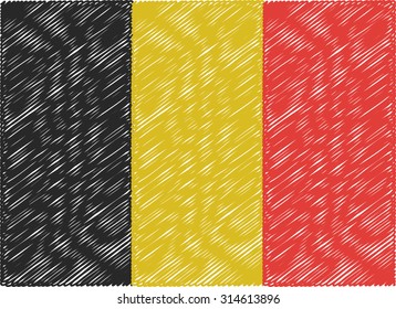 belgium flag embroidered zigzag