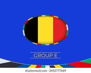 Belgium flag for football tournament, national team sign. Vector illustration.
