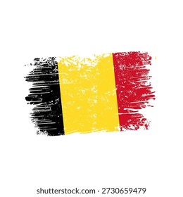 Belgien-Flagge mit Grunge-Effekt - Vektorgrafik