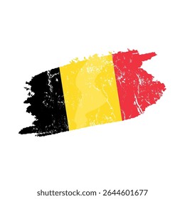 Belgium flag with grunge effect, vintage Belgium flag - vector illustration