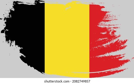 Belgium flag in grunge style