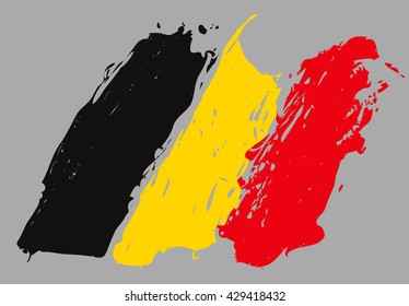 Belgium flag hand drawn vector image