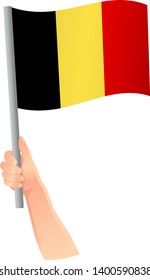 Belgium flag in hand icon
