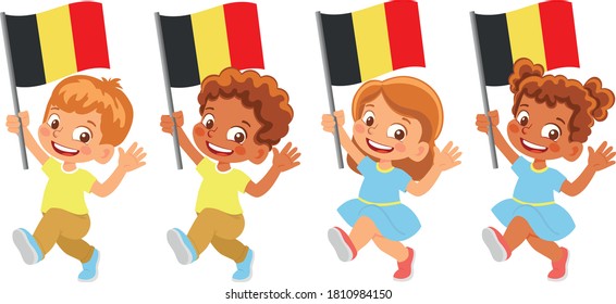 Belgium flag in hand set