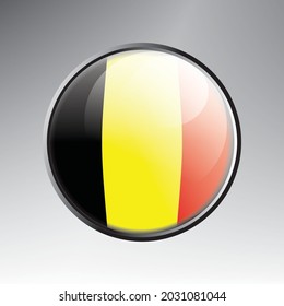 belgium flag icon Country flag with circle frame
