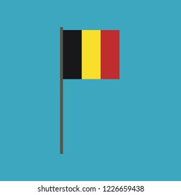 Belgium flag icon in flat design. Independence day or National day holiday concept.