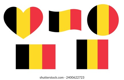 Belgium flag icon. Belgium nation element set vector ilustration