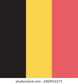 Belgium flag. Flag icon. Standard color. A square flag. Square icon. Computer illustration. Digital illustration. Vector illustration.