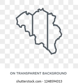 Belgium flag icon. Trendy flat vector Belgium flag icon on transparent background from Country Flags collection. High quality filled Belgium flag symbol use for web and mobile