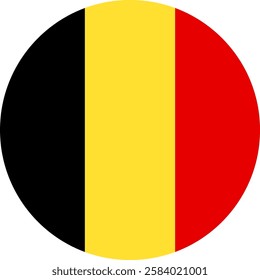 Belgium flag illustrator country flags round symbol nation 