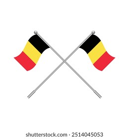 Bandera de Bélgica Fondo aislado. Vector.
