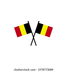 Belgium flag logo design vector template