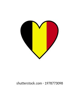 Belgium flag logo design vector template