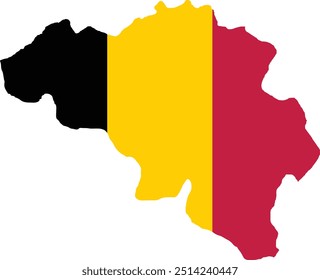 Bandeira da Bélgica no mapa, Bélgica Mapa com bandeira, Mapa da Bélgica, Mapa com bandeira, Bandeira da nação Bélgica