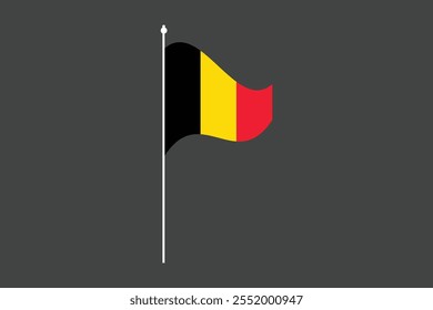 Bandeira da Bélgica, Bandeira da Bélgica, Bandeira da Bélgica símbolo nacional ilustração Vetor, Retângulo Bélgica bandeira ilustração, Vetor plano ilustração
