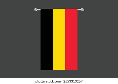 Bandeira da Bélgica, Bandeira da Bélgica, Bandeira da Bélgica símbolo nacional ilustração Vetor, Retângulo Bélgica bandeira ilustração, Vetor plano ilustração
