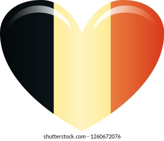 Belgium flag, official colors. National Belgium flag. Flat