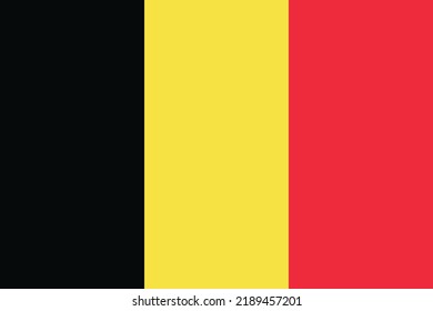 Belgium flag, official colors. National Belgium flag. Flat vector illustration. EPS 10.